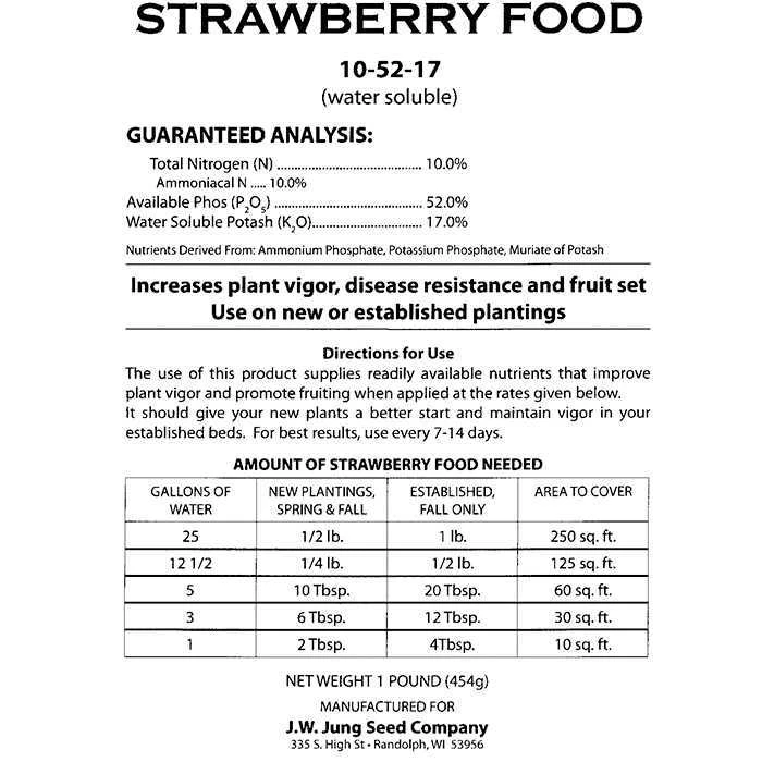 Jung Jump-Start Strawberry Food 10-52-17 1 Jung Jump-Start Strawberry Food 10-52-17